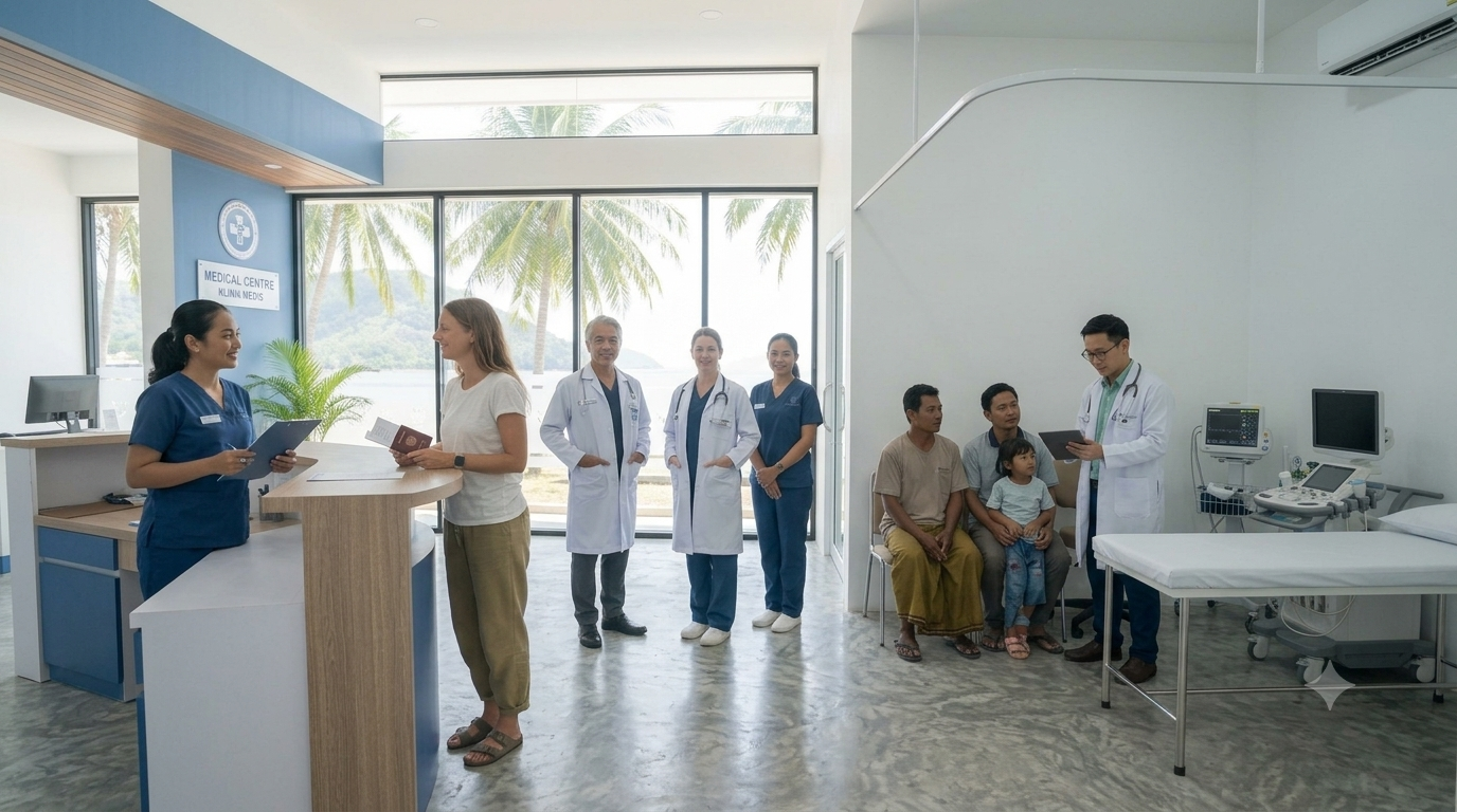 Modern clinic facility in Tetebatu